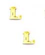 
14k Yellow Initial L Friction-Back Earrin
