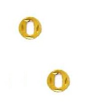 
14k Yellow Gold Initial O Friction-Back Post Earrings
