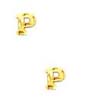 
14k Yellow Initial P Friction-Back Earrin
