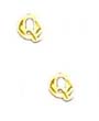 
14k Yellow Initial Q Friction-Back Earrin
