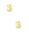 
14k Yellow Initial S Friction-Back Earrin
