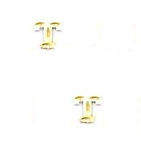 
14k Yellow Gold Initial T Friction-Back Post Earrings
