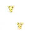 
14k Yellow Initial Y Friction-Back Earrin
