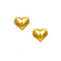 
14k Yellow Gold Childrens Petite Heart Post Earrings
