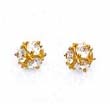 
14k Yellow 3 mm Round CZ Small Cube Frict
