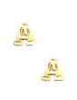 
14k Yellow Initial A Friction-Back Earrin
