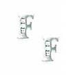 
14k White 1.5 mm Round CZ Initial F Frict
