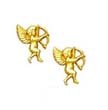 
14k Yellow Angel Friction-Back Earrings
