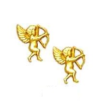 
14k Yellow Gold Angel Friction-Back Post Earrings
