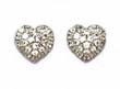 
14k White 1.5 mm Round CZ Pave Heart Fric
