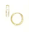 
14k Yellow 3.5 mm Square CZ Hinged Earrin
