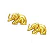 
14k Yellow Elephant Friction-Back Earring
