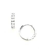 
14k White 1.5 mm Round Cubic Zirconia Petite Hinged Earrings
