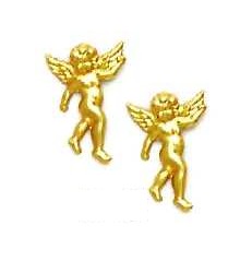 
14k Yellow Gold Angel Friction-Back Post Earrings
