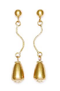 
14k Yellow Gold Tear Drop Friction-Back Post Earrings
