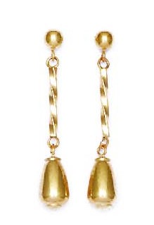 
14k Yellow Gold Tear Drop Friction-Back Post Earrings
