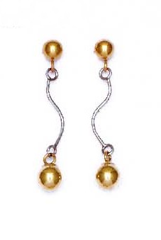 
14k Yellow Gold Drop Friction-Back Post Earrings
