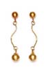 
14k Yellow Drop Friction-Back Earrings
