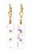 
14k Yellow 6 mm Cube Clear Crystal Drop L
