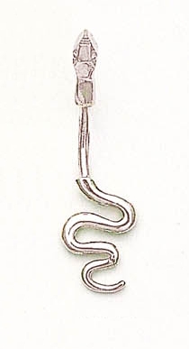 
14k White Gold Snake Belly Ring
