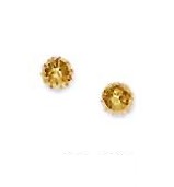 
14k Yellow Gold 4 mm Sparkle-Cut ball Earrings

