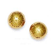 
14k Yellow Gold 10 mm Sparkle-Cut ball Earrings
