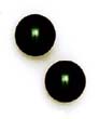 
14k Yellow 12 mm Round Black Crystal Pear
