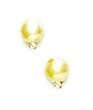 
14k Yellow 8 mm Round White Crystal Pearl
