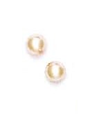 
14k Yellow 4 mm Round Light-Rose Crystal Pearl Earrings
