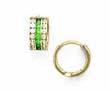 
14k Yellow 1.5 mm Round Clear and Emerald
