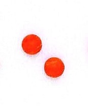 
14k Yellow Gold 5 mm Round Orange Simulated Coral Earrings
