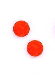 
14k Yellow Gold 7 mm Round Orange Simulated Coral Earrings
