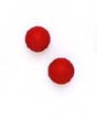 
14k Yellow 7 mm Round Dark-Red Coral Earr
