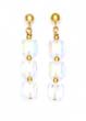 
14k Yellow 6 mm Cube Clear Crystal Drop E
