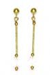 
14k Yellow 6 mm Round Clear Crystal Drop 
