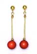 
14k Yellow 7 mm Round Red Crystal Pearl D
