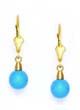
14k Yellow 7 mm Round Turquoise-Blue Crys

