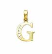 
14k Yellow 1.5 mm Round CZ Initial G Pend
