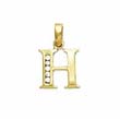 
14k Yellow 1.5 mm Round CZ Initial H Pend
