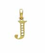 
14k Yellow 1.5 mm Round CZ Initial J Pend
