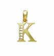 
14k Yellow 1.5 mm Round CZ Initial K Pend
