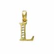 
14k Yellow 1.5 mm Round CZ Initial L Pend
