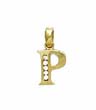 
14k Yellow 1.5 mm Round CZ Initial P Pend
