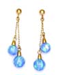 
14k Yellow 6 and 7 mm Round Blue Opal Dou
