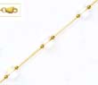 
14k Yellow 6 mm Cube Clear Crystal Bar St
