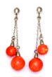 
14k 6 and 7 mm Round Coral-Orange Crystal
