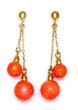 
14k 6 and 7 mm Round Coral-Orange Crystal
