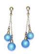 
14k 6 and 7 mm Round Turquoise-Blue Cryst
