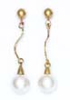 
14k Yellow 7 mm Round White Crystal Pearl
