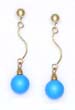 
14k Yellow 7 mm Round Turquoise-Blue Crys
